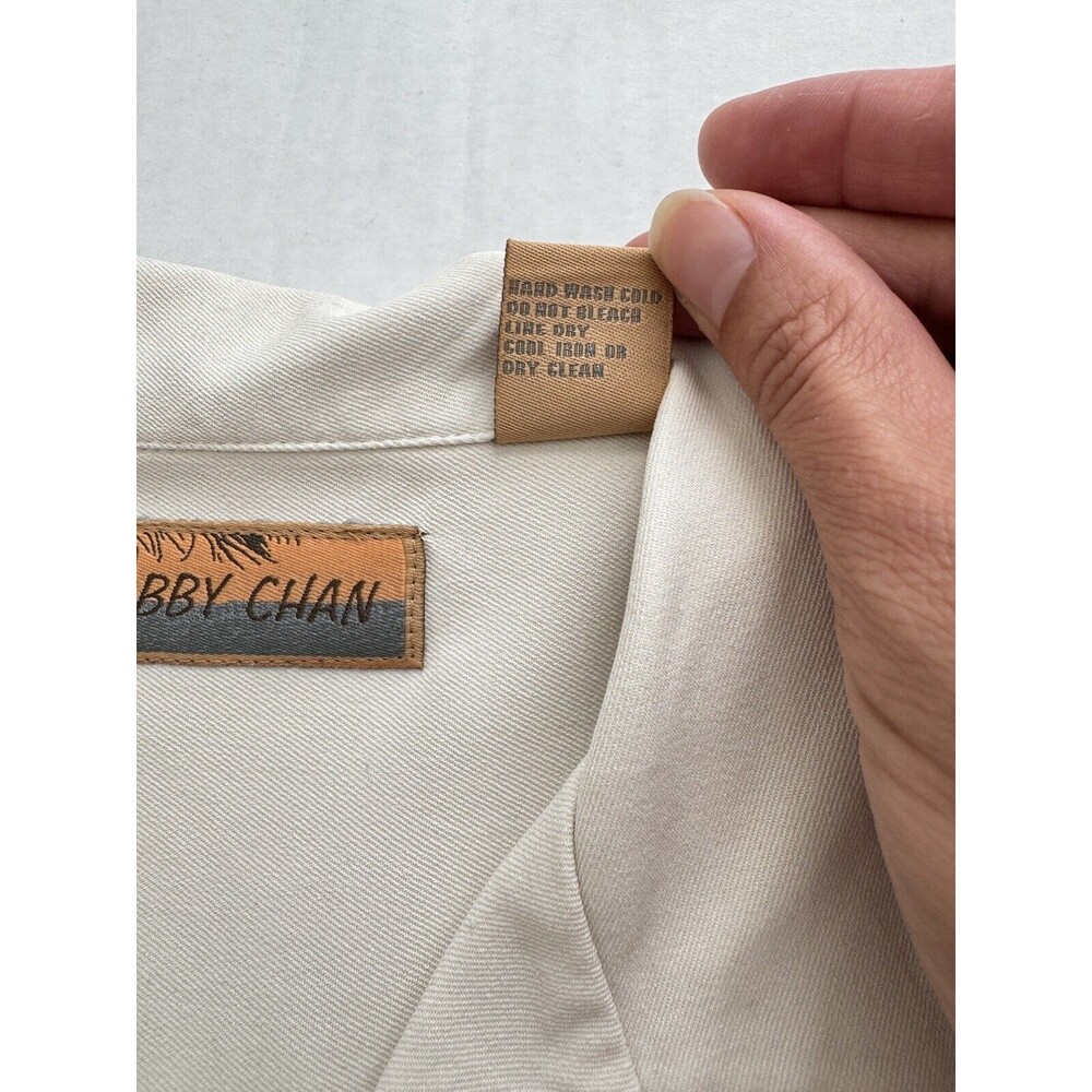 Bobby Chan Embroidered Silk Golf Shirt Hawaiian Button Down RARE - Picture 7 of 10